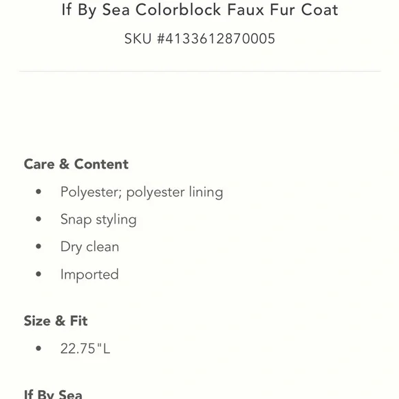 Red Pink Colorblock faux fur coat - Picture 3 of 9